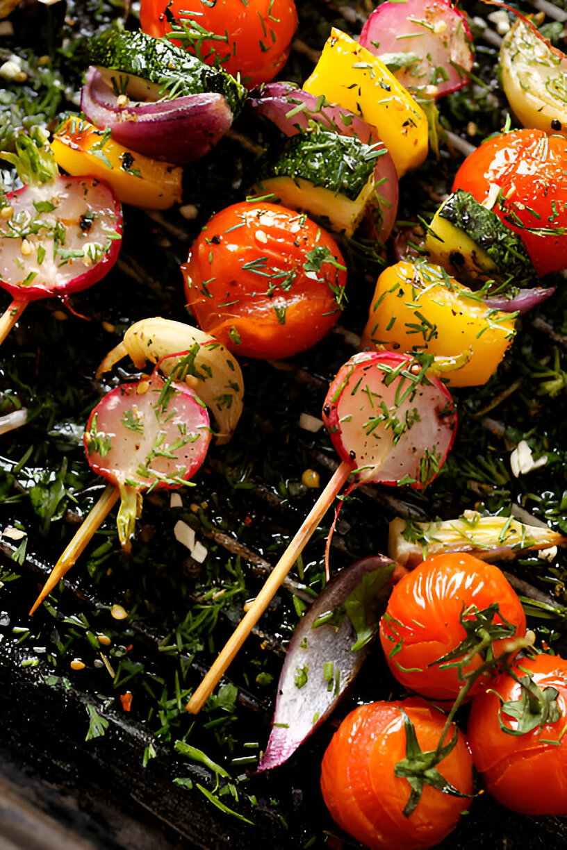 Grillitud köögiviljavardad